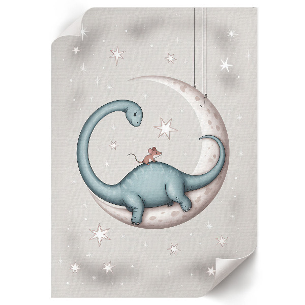 Bilder poster Dinosaurier auf dem Mond