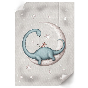 Bilder poster Dinosaurier auf dem Mond