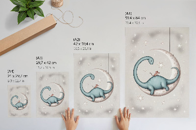 Bilder poster Dinosaurier auf dem Mond