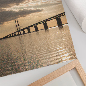 Poster-Kunstdruck „Brücke über dem Wasser“