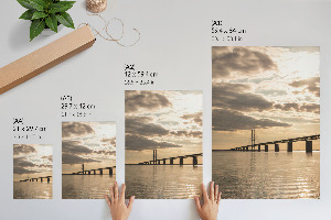 Poster-Kunstdruck „Brücke über dem Wasser“