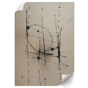 Kunstdruck auf Leinwand mit abstraktem Fleckenmotiv