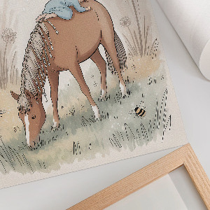 Poster kunstdruck Zeichnung eines Pferdes