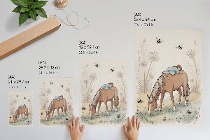 Poster kunstdruck Zeichnung eines Pferdes