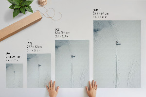 Poster auf Leinwand mit Winterlandschaft