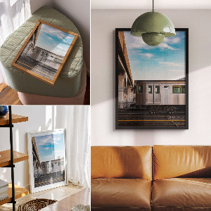 Poster mit Stadtlandschaft