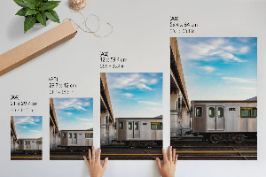 Poster mit Stadtlandschaft