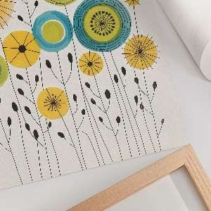 Poster auf Leinwand mit Blumendesign