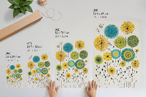 Poster auf Leinwand mit Blumendesign