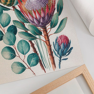 Poster Kunstdruck mit Blumenillustration
