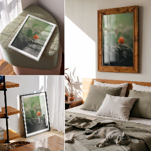 Wandposter mit Motiv Orangenbeeren