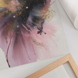 Poster auf Leinwand mit farbenfroher Explosion