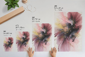 Poster auf Leinwand mit farbenfroher Explosion