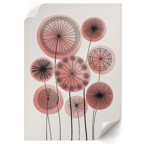 Poster Kunstdruck mit dem Motiv „Blumen des Rades”