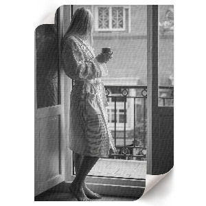 Poster na stenu Čiernobiely rám