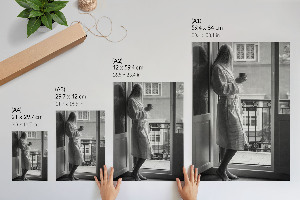 Kunstdruck Poster mit schwarz-weißem Rahmen