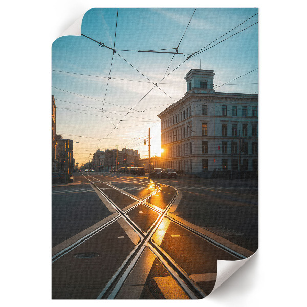 Retro-Poster mit Stadtlandschaft
