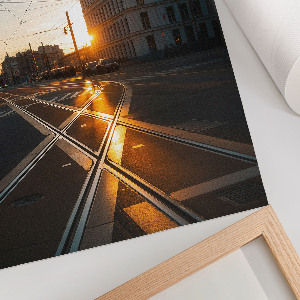 Retro-Poster mit Stadtlandschaft