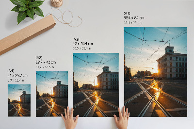 Retro poster Stadtlandschaft