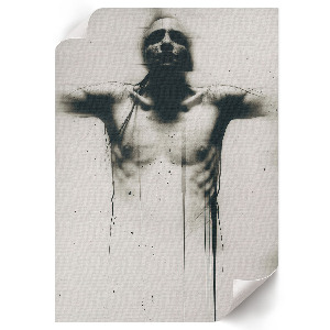 Poster auf Leinwand mit Motiv einer dunklen Gestalt