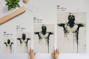 Poster auf Leinwand mit Motiv einer dunklen Gestalt