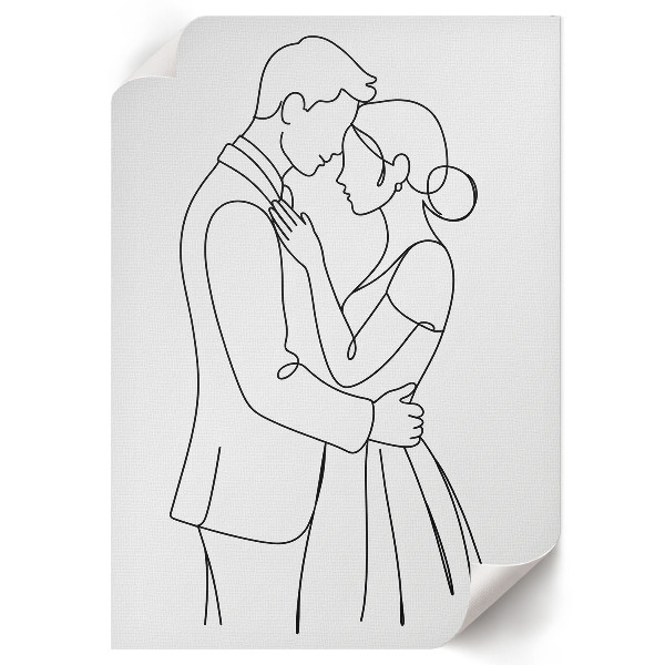 Poster Kunstdruck mit romantischem Paar