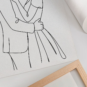 Poster Kunstdruck mit romantischem Paar