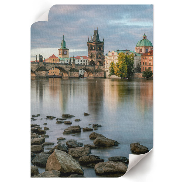 Kunstdruck auf Leinwand mit historischem Stadtmotiv
