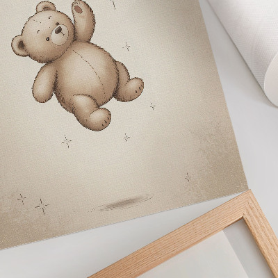 Poster auf leinwand Teddybär mit einem Ballon