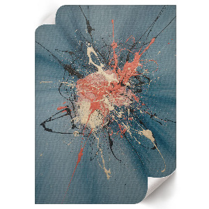 Poster Kunstdruck mit abstrakter Explosion