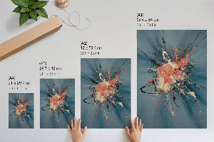 Poster Kunstdruck mit abstrakter Explosion