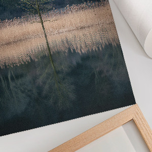 Wandposter mit einer friedlichen Landschaft