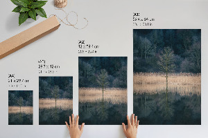 Wandposter mit einer friedlichen Landschaft