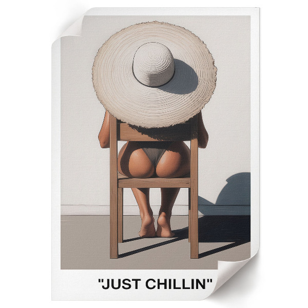 Retro-Poster mit dem Schriftzug „Einfach nur chillen“