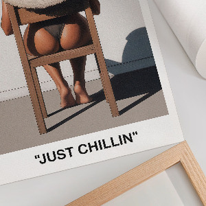 Retro-Poster mit dem Schriftzug „Einfach nur chillen“