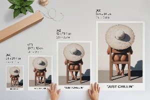 Retro-Poster mit dem Schriftzug „Einfach nur chillen“