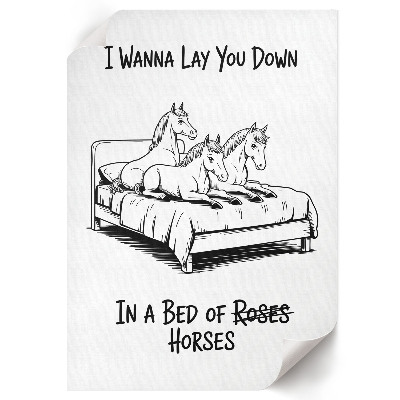 Poster auf leinwand Pferdebett