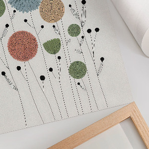 Poster Kunstdruck mit modernem Blumenmotiv