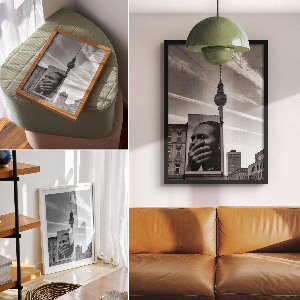 Wandposter mit Stadtmotiv