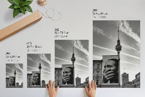 Wandposter mit Stadtmotiv