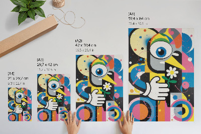 Kunstdruck poster Farbenfrohes Muster