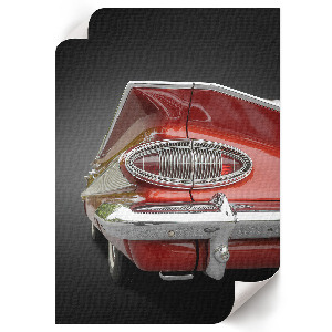 Retro plagát Červené auto