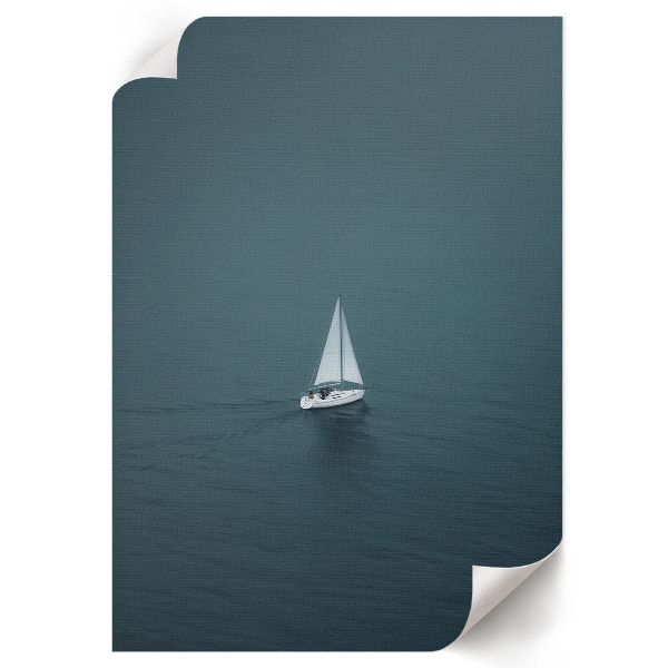 Wand poster Ein Segelboot auf dem Wasser