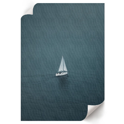 Wand poster Ein Segelboot auf dem Wasser