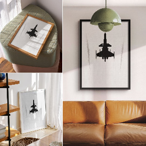 Kunstdruck leinwand Ein Flugzeug am Himmel