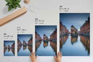 Poster leinwand Die Stadt am Abend