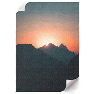 Kunstdruckposter mit Bergpanorama