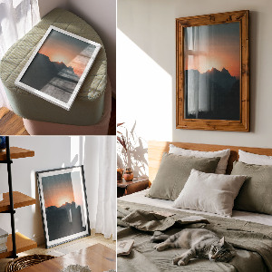 Kunstdruck poster Bergpanorama