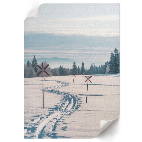Retro poster Winterlandschaft