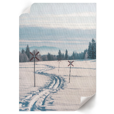 Retro poster Winterlandschaft